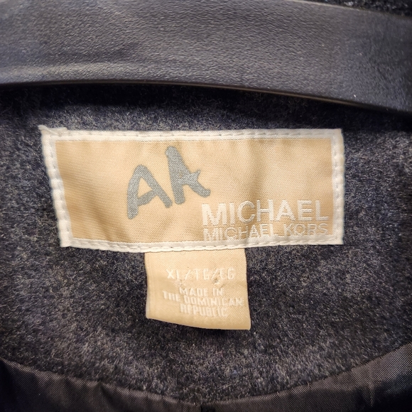MICHAEL KORS Womens Double Chested 60% Wool Blend Pea Coat Sz XL Grey - Picture 3 of 9